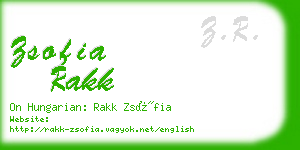 zsofia rakk business card